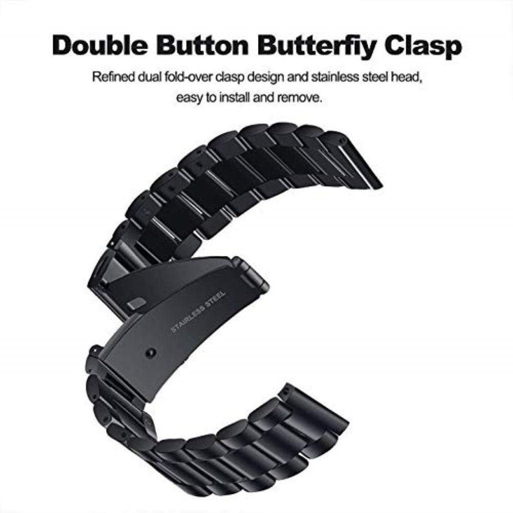 Helt vildt smuk Huawei Watch GT Metal Rem - Sort#serie_1