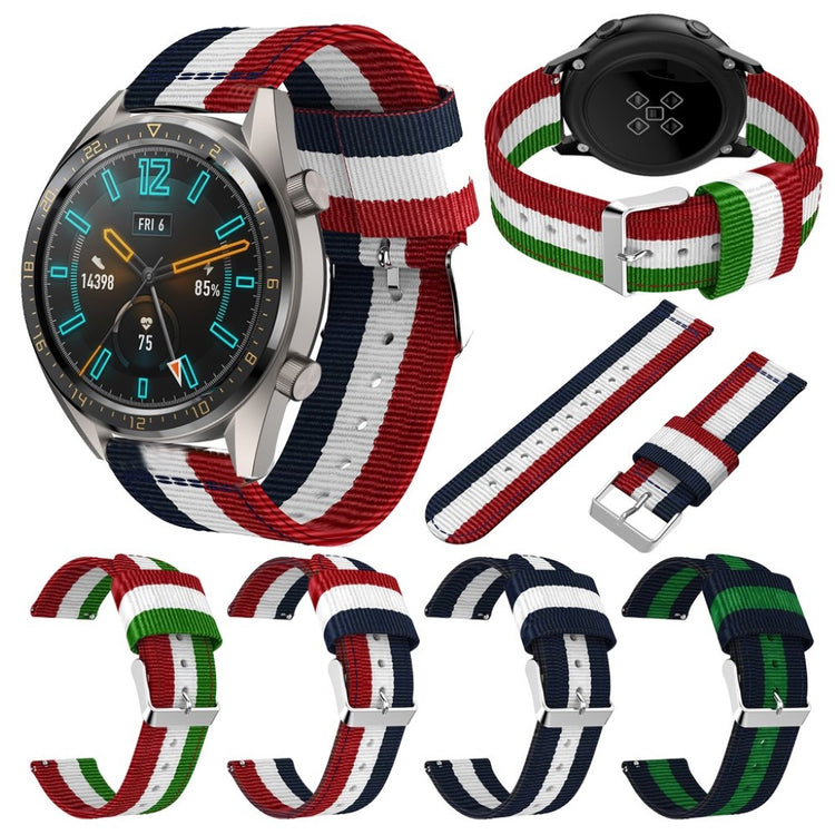 Super holdbart Huawei Watch GT Nylon Rem - Flerfarvet#serie_1