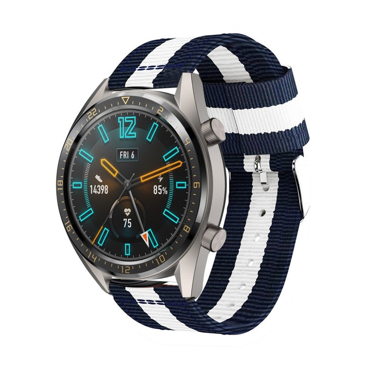 Super holdbart Huawei Watch GT Nylon Rem - Blå#serie_4