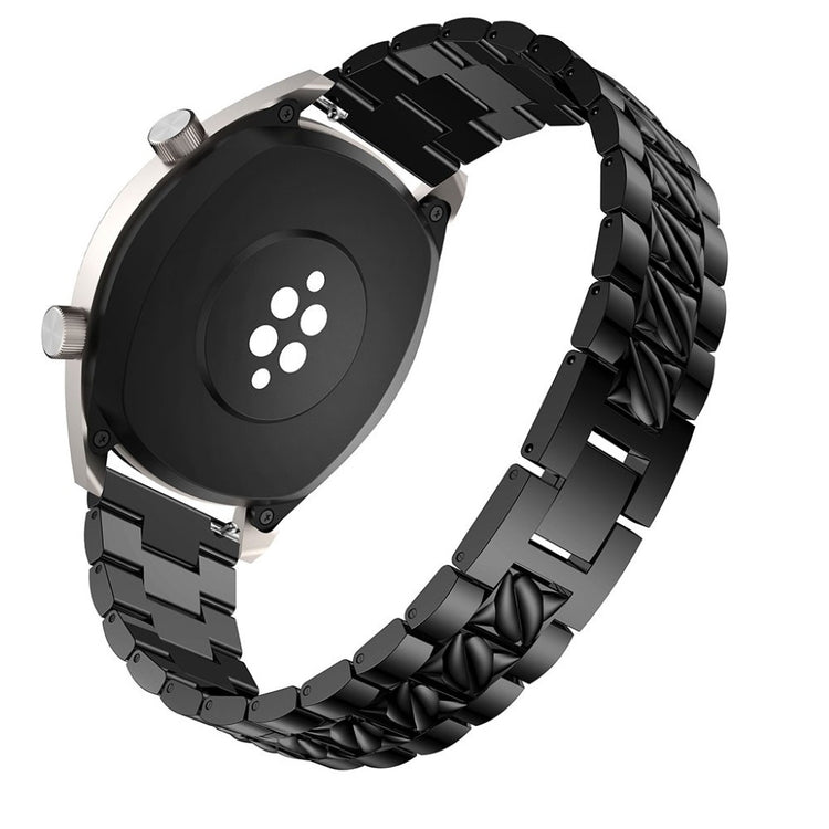 Super hårdfør Huawei Watch GT Metal og Rhinsten Rem - Sort#serie_1