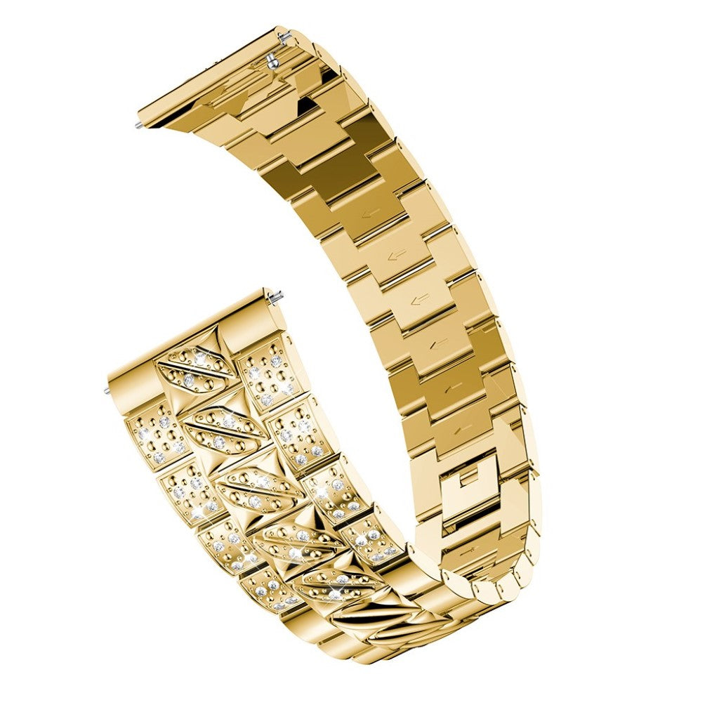 Super hårdfør Huawei Watch GT Metal og Rhinsten Rem - Guld#serie_2