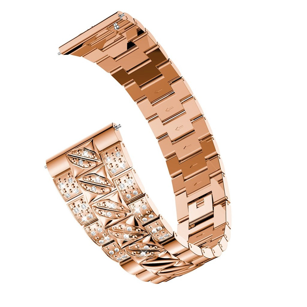 Super hårdfør Huawei Watch GT Metal og Rhinsten Rem - Pink#serie_3