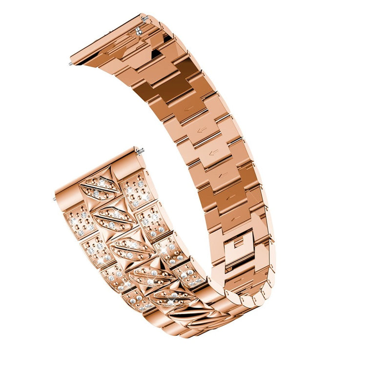 Super hårdfør Huawei Watch GT Metal og Rhinsten Rem - Pink#serie_3