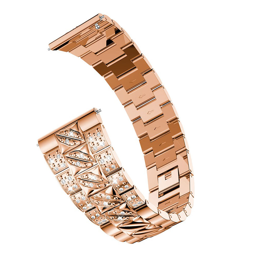 Super hårdfør Huawei Watch GT Metal og Rhinsten Rem - Pink#serie_3