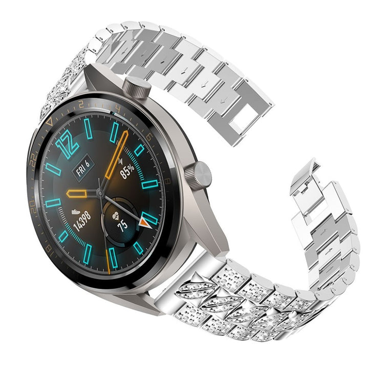 Super hårdfør Huawei Watch GT Metal og Rhinsten Rem - Sølv#serie_4