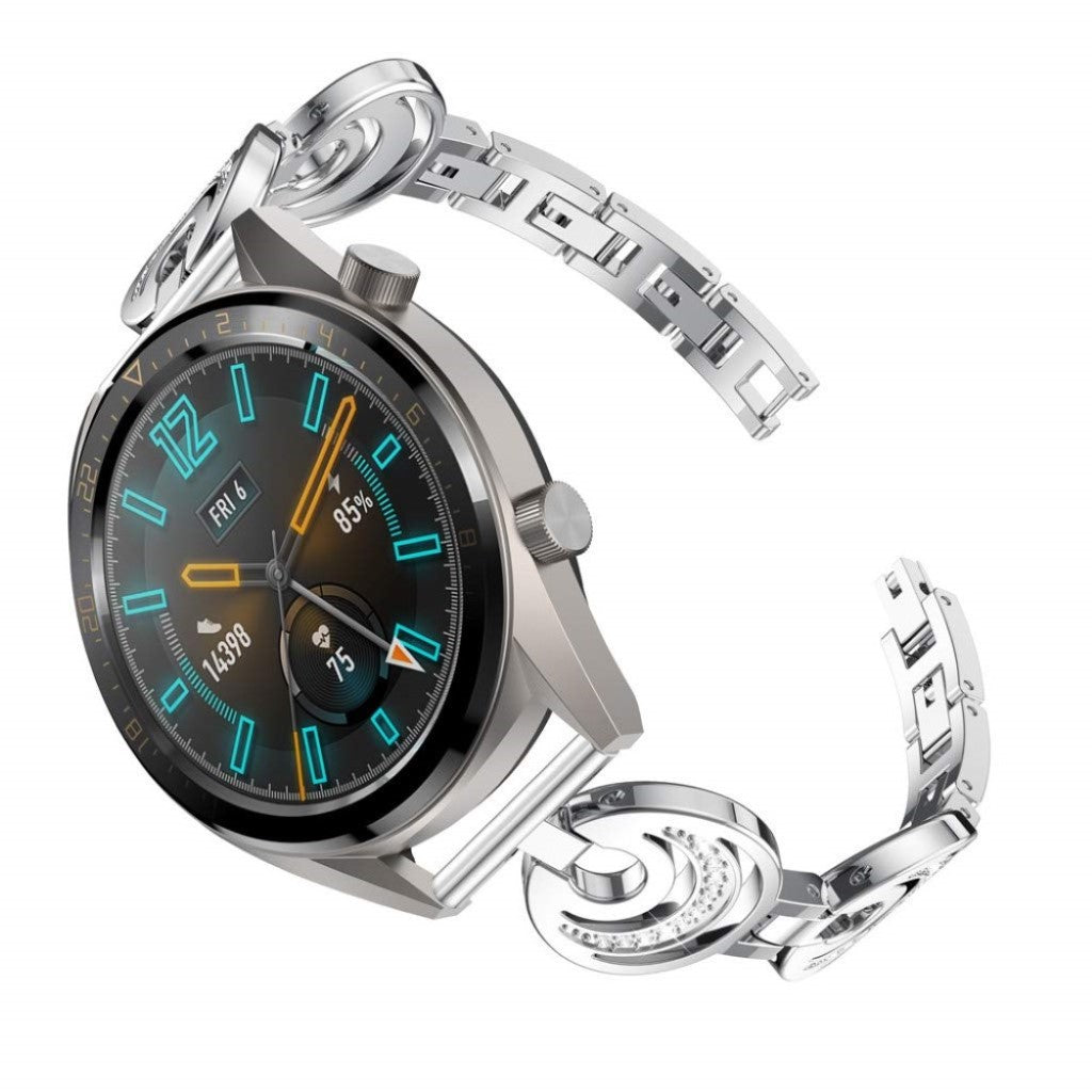 Eminent Huawei Watch GT Metal og Rhinsten Rem - Sølv#serie_2
