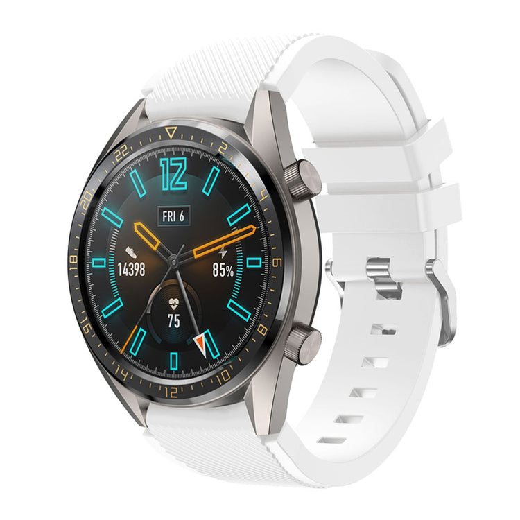 Fed Huawei Watch GT Silikone Rem - Hvid#serie_2
