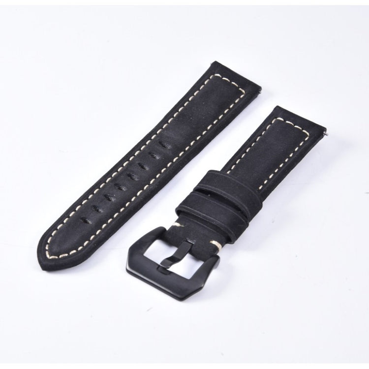 Slidstærk Huawei Watch GT Ægte læder Rem - Sort#serie_1