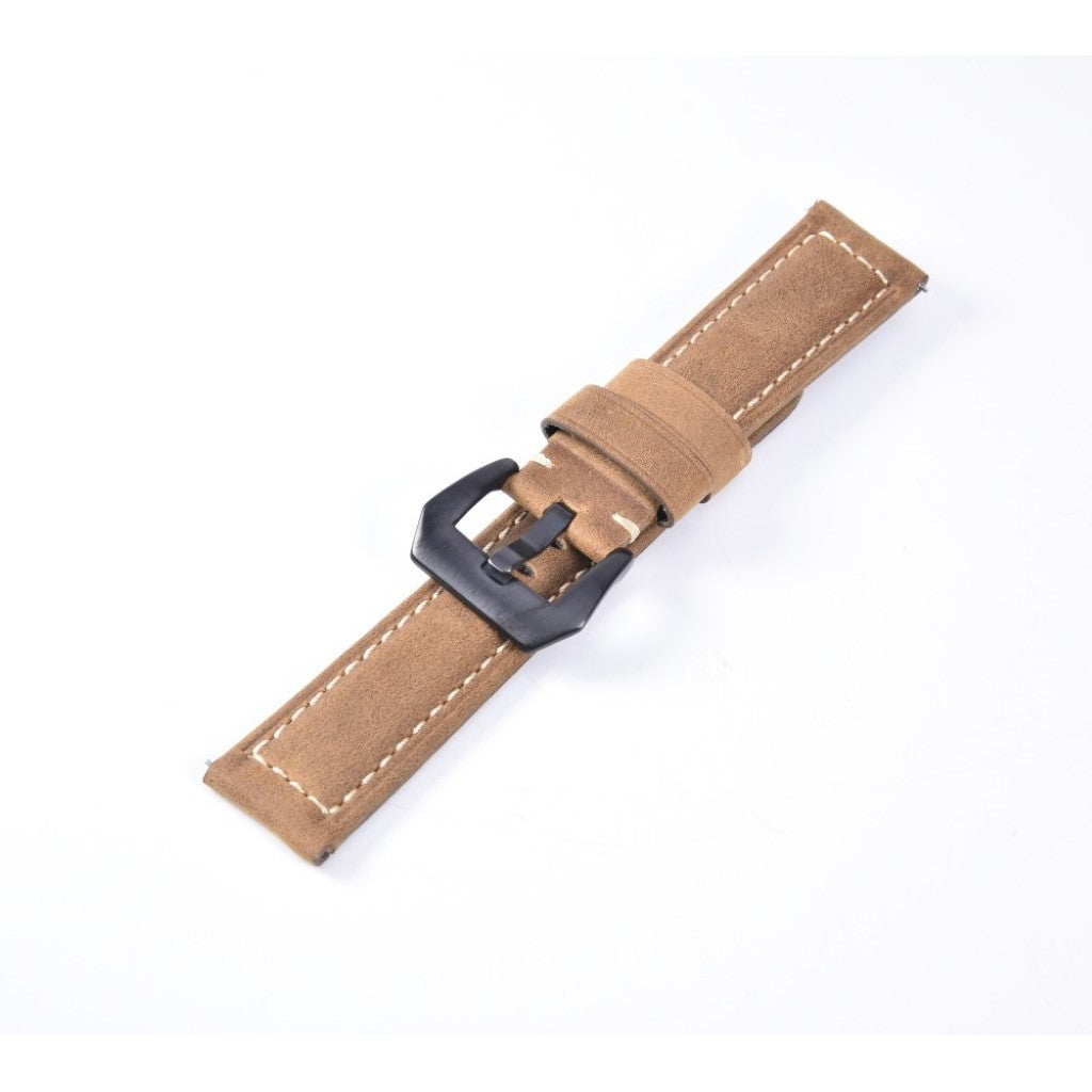 Slidstærk Huawei Watch GT Ægte læder Rem - Brun#serie_2