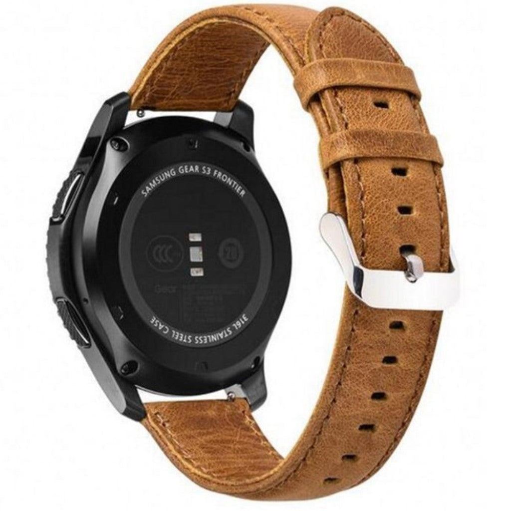 Rigtigt sejt Huawei Watch GT Ægte læder Rem - Brun#serie_1