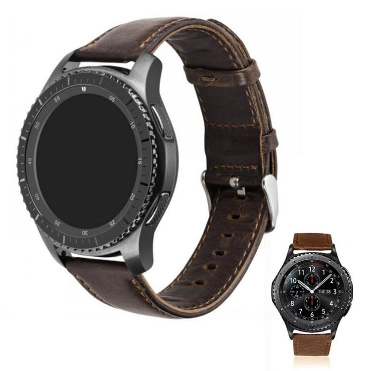 Rigtigt sejt Huawei Watch GT Ægte læder Rem - Brun#serie_2