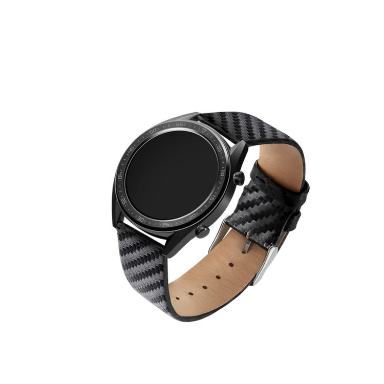 Alle tiders Huawei Watch GT Ægte læder Rem - Sort#serie_028