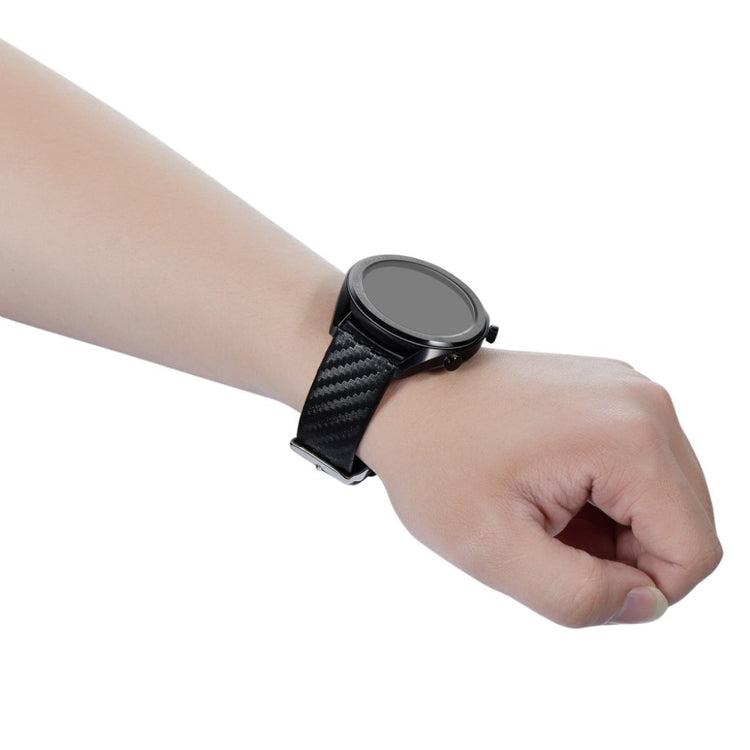 Alle tiders Huawei Watch GT Ægte læder Rem - Sort#serie_028