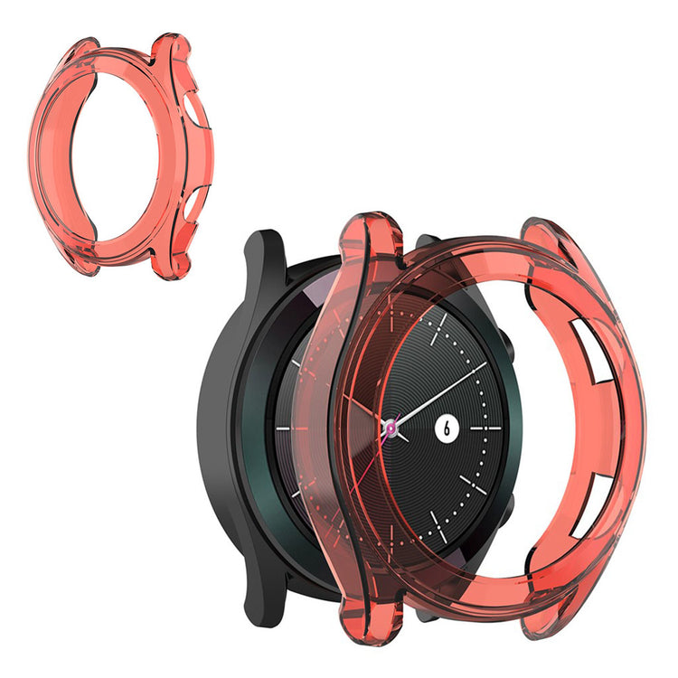 Amazfit GTS Gennemsigtig Silikone Bumper  - Rød#serie_3