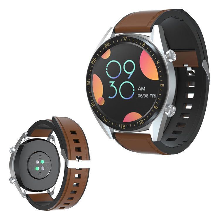 Meget godt Huawei Watch GT Ægte læder og Silikone Rem - Brun#serie_2