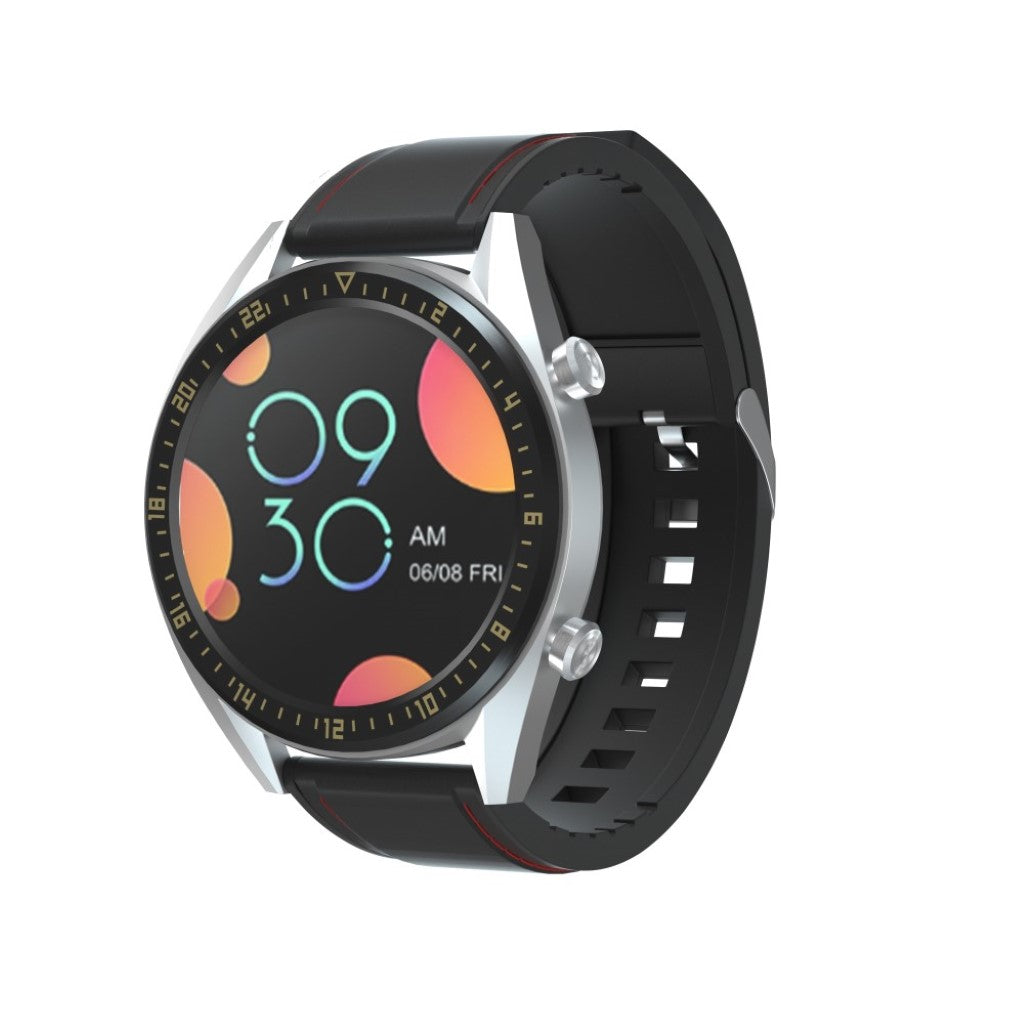 Super slidstærk Huawei Watch GT Ægte læder og Silikone Rem - Sort#serie_1