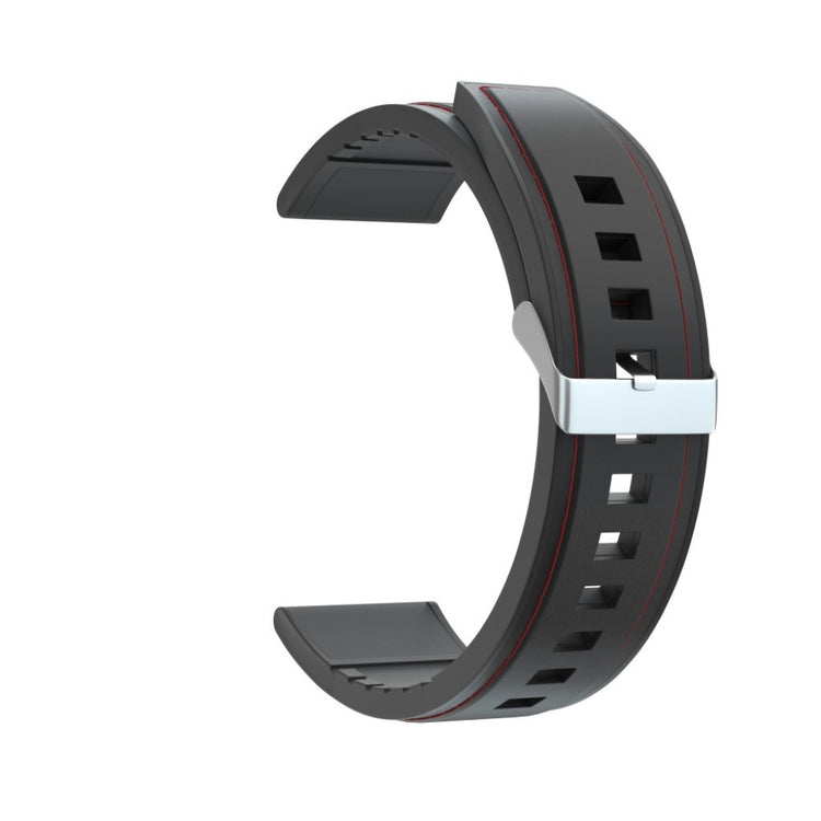 Super slidstærk Huawei Watch GT Ægte læder og Silikone Rem - Sort#serie_1