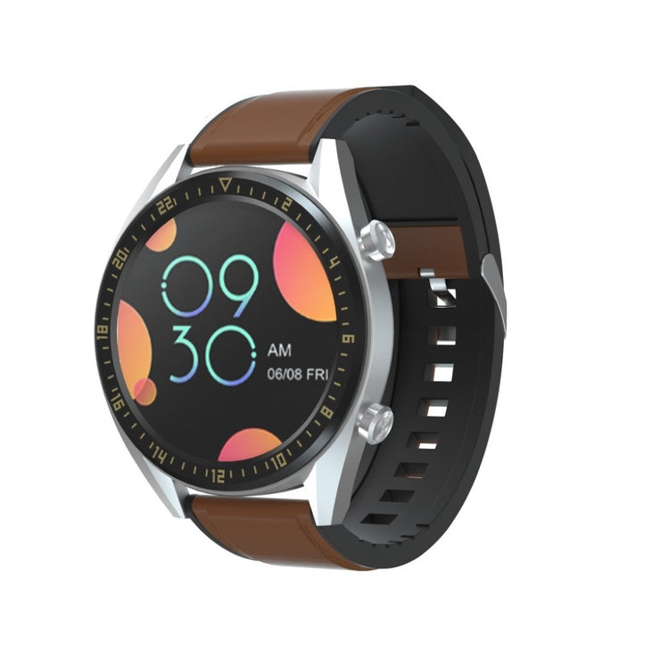 Super slidstærk Huawei Watch GT Ægte læder og Silikone Rem - Brun#serie_2