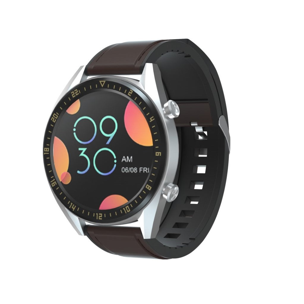 Super slidstærk Huawei Watch GT Ægte læder og Silikone Rem - Brun#serie_3