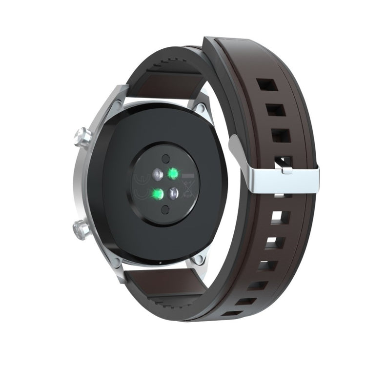 Super slidstærk Huawei Watch GT Ægte læder og Silikone Rem - Brun#serie_3
