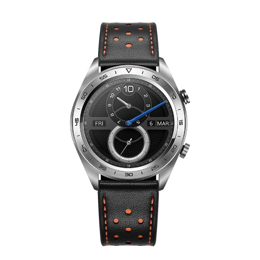 Rigtigt godt Huawei Watch Magic Ægte læder Rem - Sort#serie_1