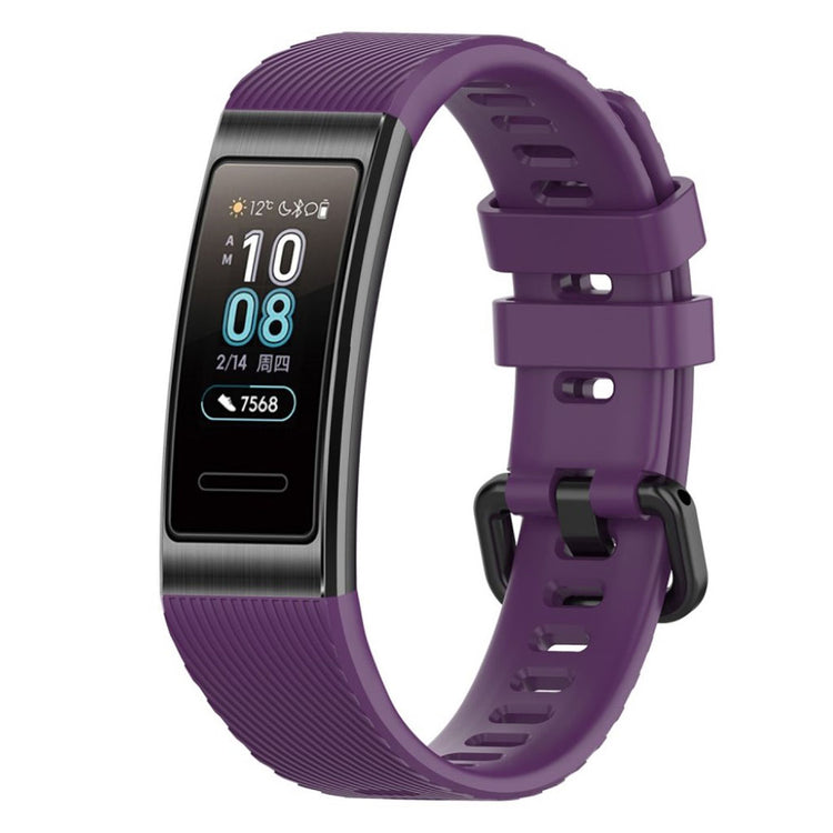 Helt vildt kønt Huawei Band 3 Pro Silikone Rem - Lilla#serie_7