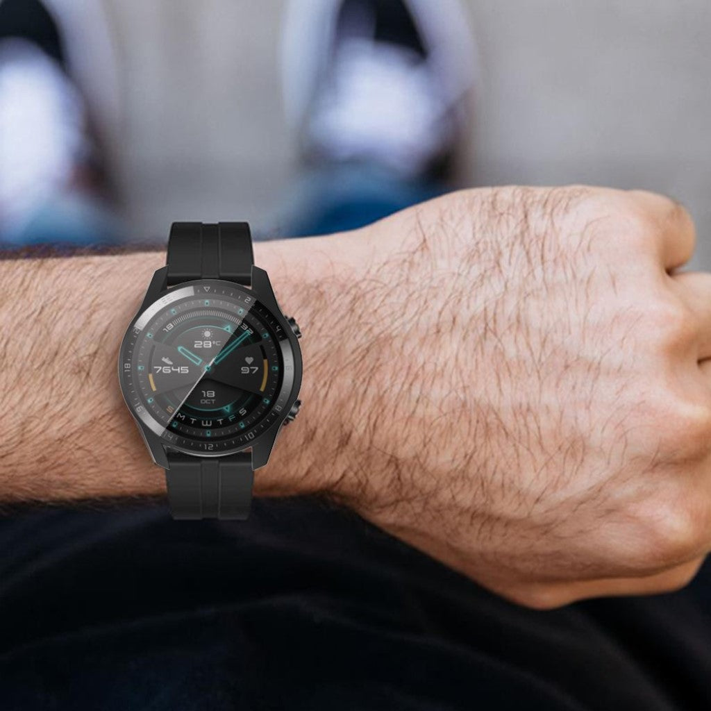 Mega Fed Huawei Watch GT 2 46mm Silikone Cover - Sort#serie_1