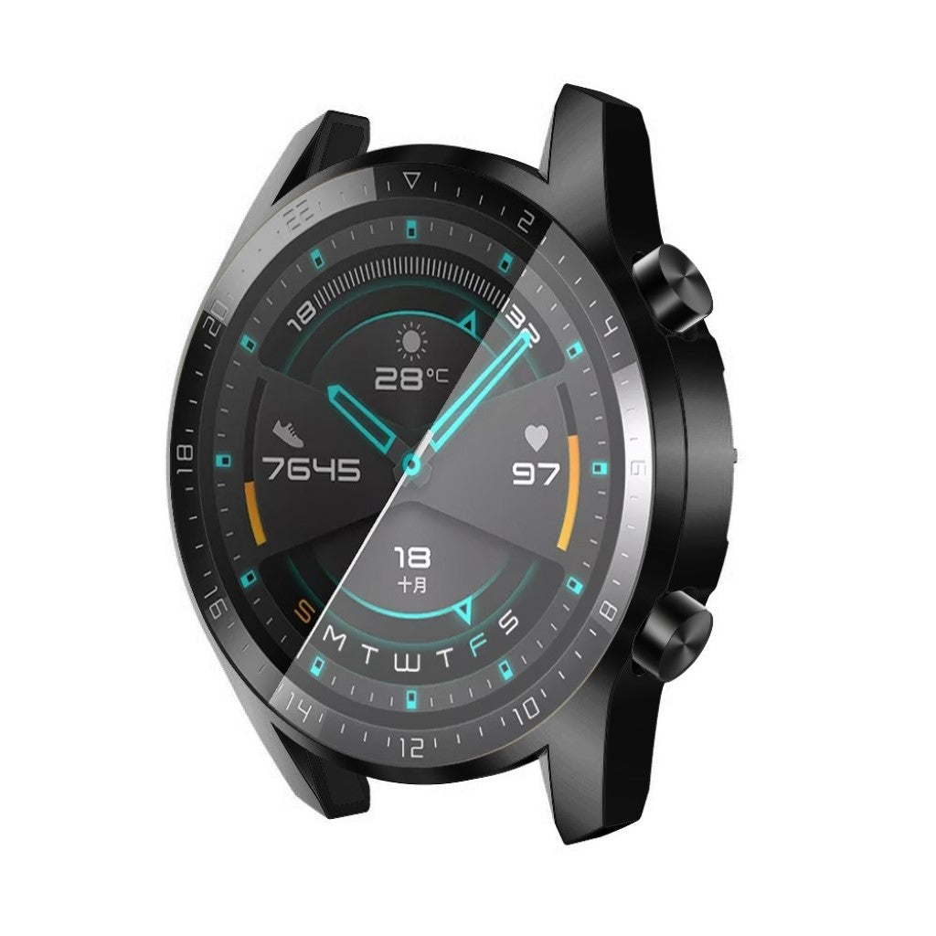 Mega Fed Huawei Watch GT 2 46mm Silikone Cover - Sort#serie_1