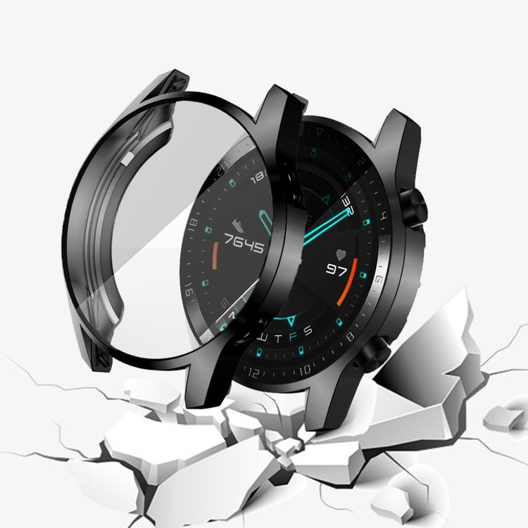 Mega Fed Huawei Watch GT 2 46mm Silikone Cover - Sort#serie_1