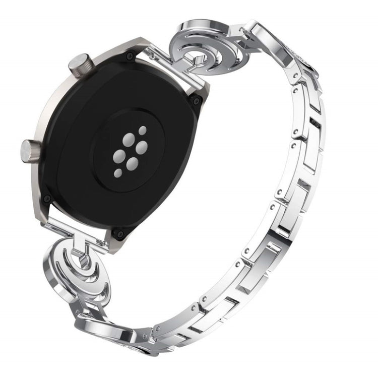 Vildt flot Huawei Watch GT 2 46mm Metal og Rhinsten Rem - Sølv#serie_2