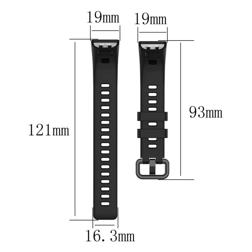 Helt vildt cool Huawei Band 4 Pro Silikone Rem - Sort#serie_1