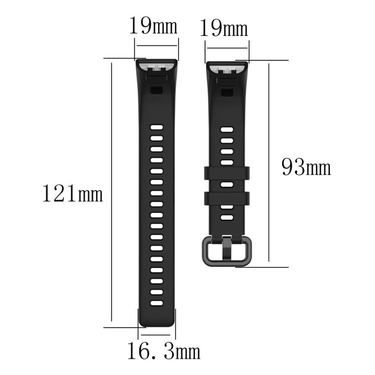 Helt vildt cool Huawei Band 4 Pro Silikone Rem - Sort#serie_1