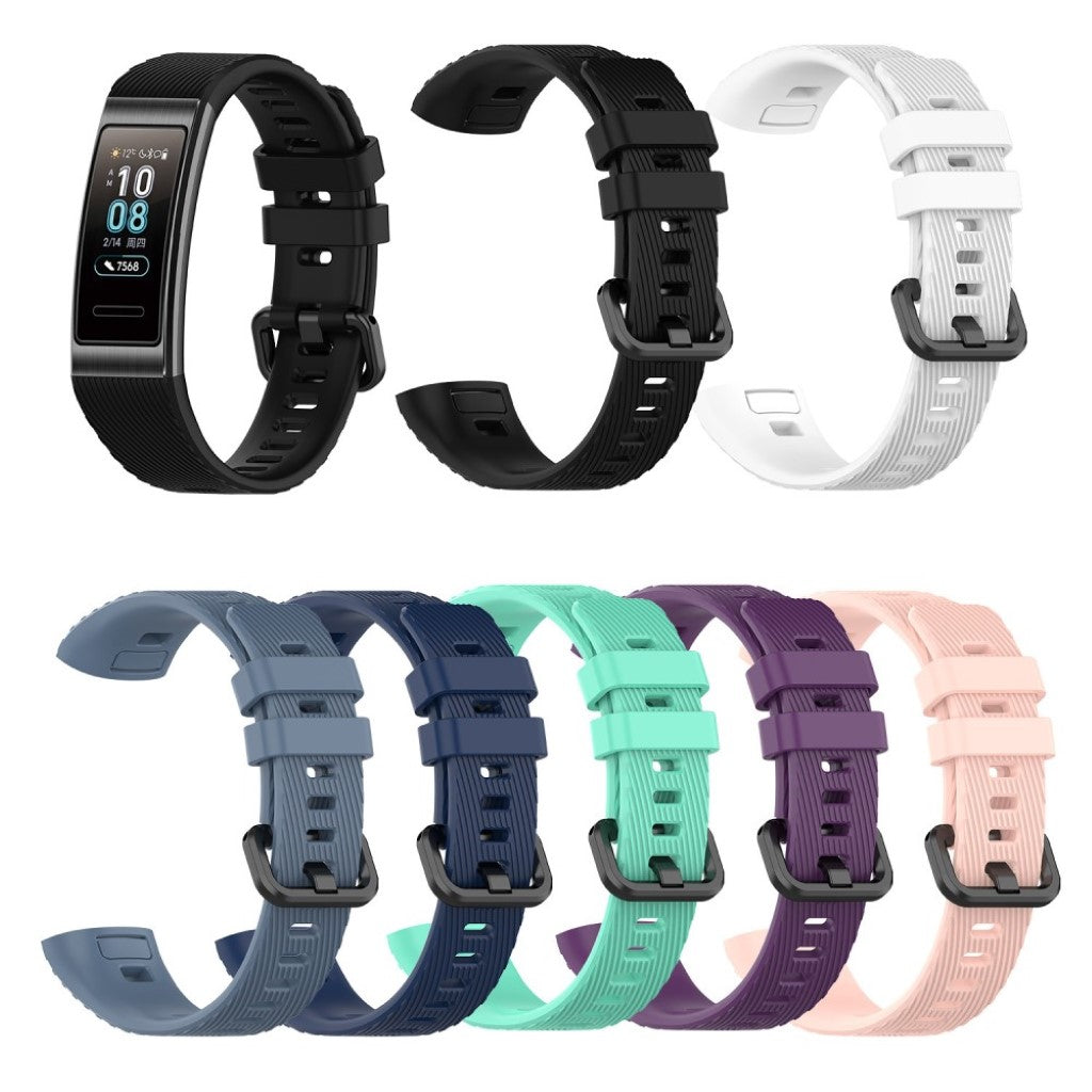 Helt vildt cool Huawei Band 4 Pro Silikone Rem - Sort#serie_1
