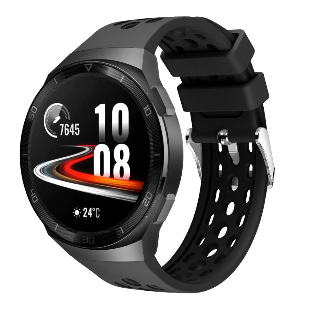 Mega komfortabel Huawei Watch GT 2e Silikone Rem - Sort#serie_1