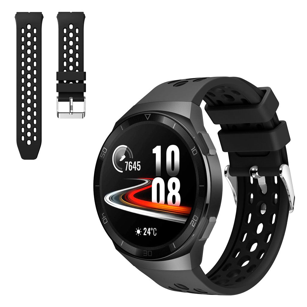 Mega komfortabel Huawei Watch GT 2e Silikone Rem - Sort#serie_1