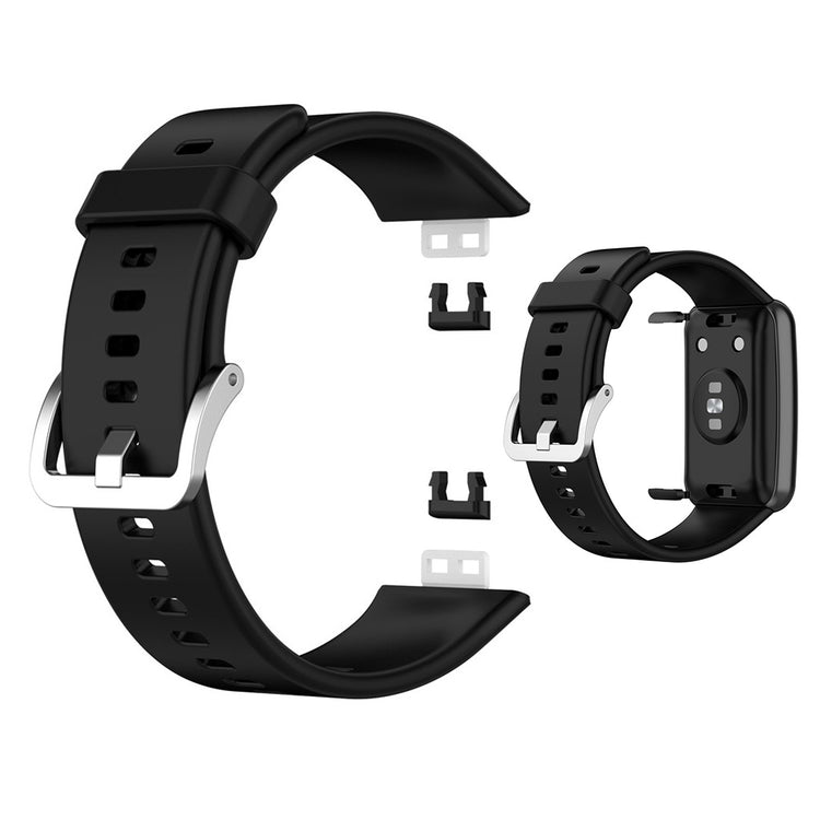 Rigtigt smuk Huawei Watch Fit Silikone Rem - Sort#serie_1