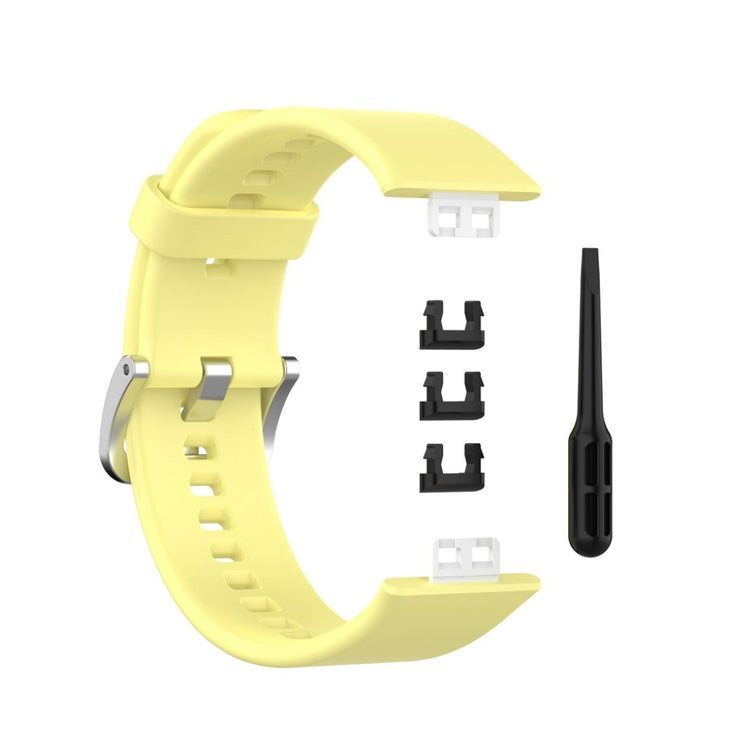 Super smuk Huawei Watch Fit Silikone Rem - Gul#serie_12