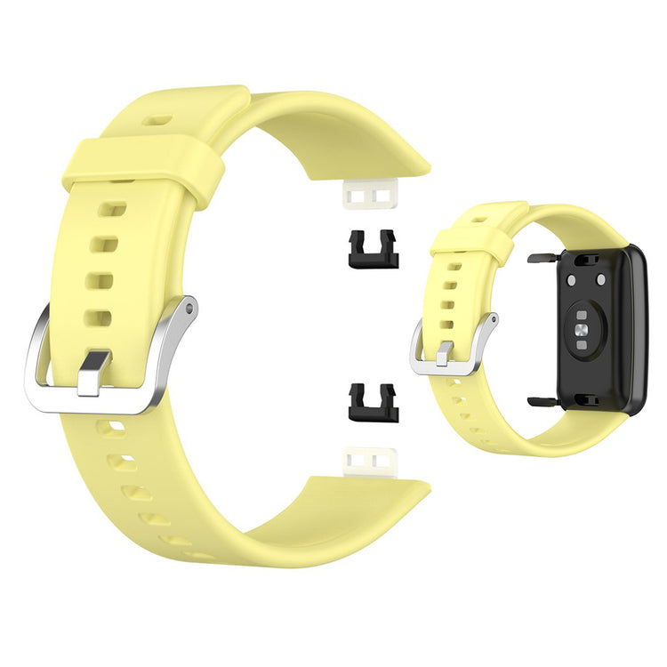 Super smuk Huawei Watch Fit Silikone Rem - Gul#serie_12