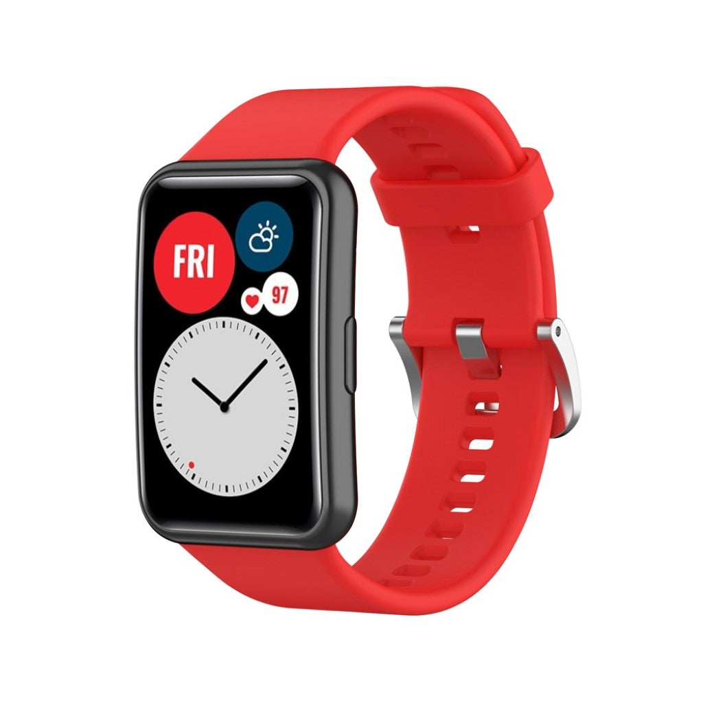 Super smuk Huawei Watch Fit Silikone Rem - Rød#serie_4