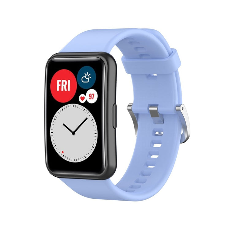 Super smuk Huawei Watch Fit Silikone Rem - Blå#serie_9