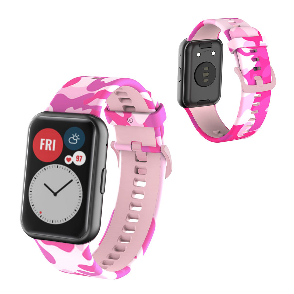Smuk Huawei Watch Fit Silikone Rem - Pink#serie_2