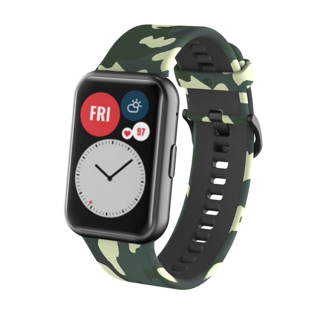 Smuk Huawei Watch Fit Silikone Rem - Grøn#serie_3