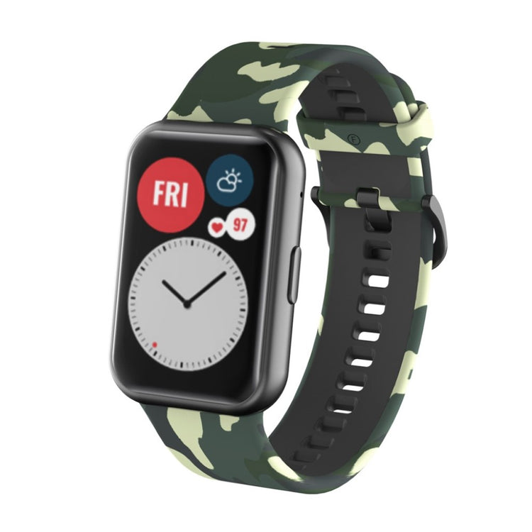 Smuk Huawei Watch Fit Silikone Rem - Grøn#serie_3
