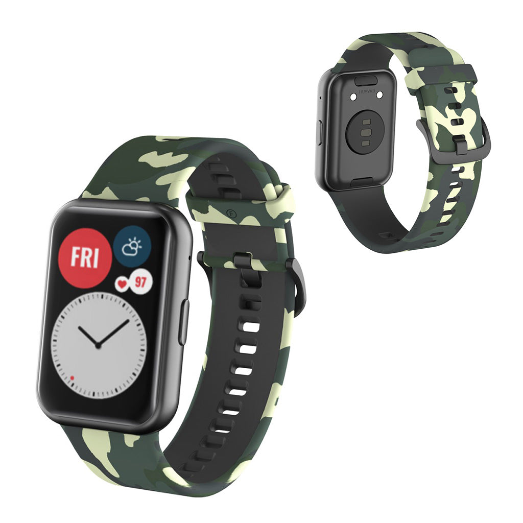 Smuk Huawei Watch Fit Silikone Rem - Grøn#serie_3
