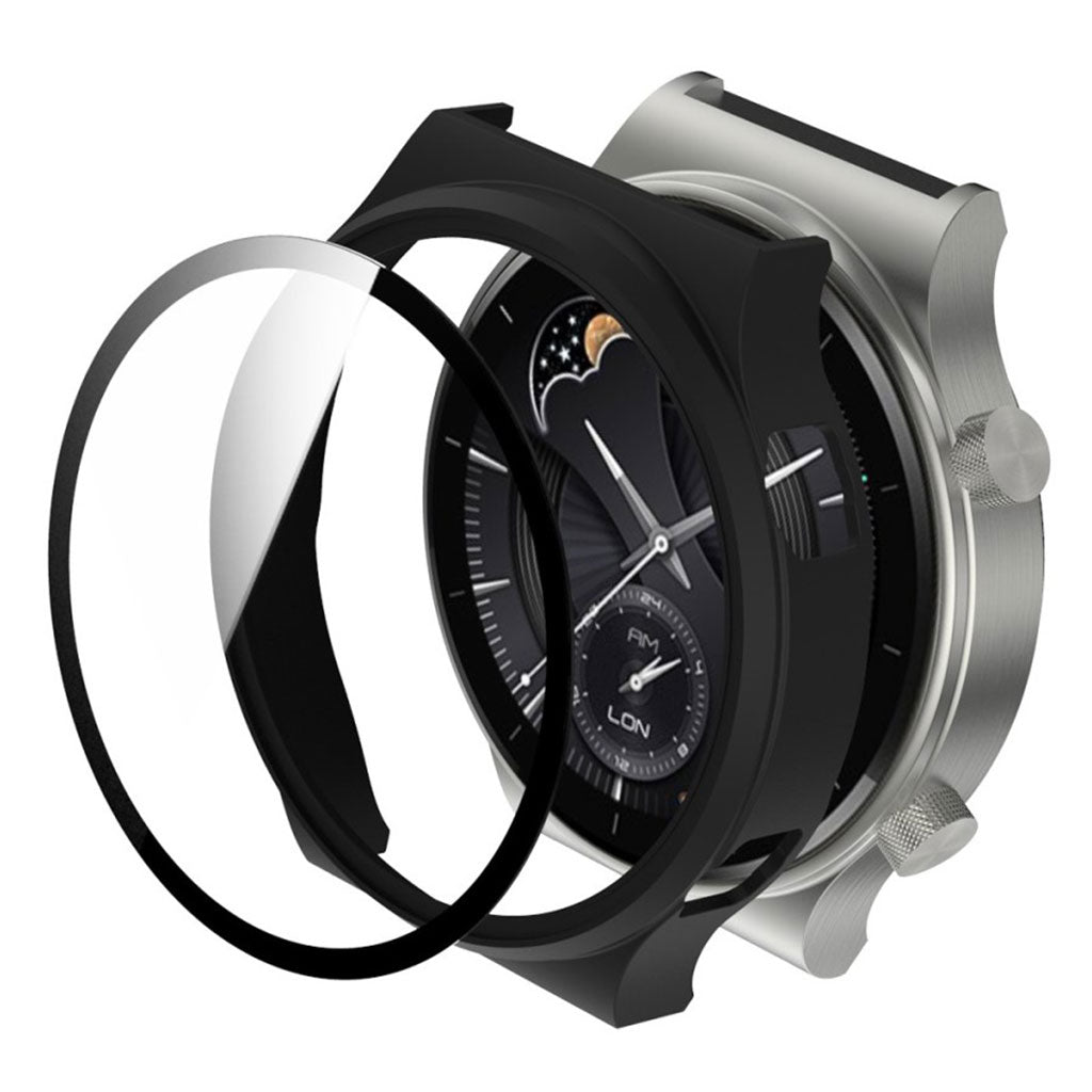 Huawei Watch GT 2 Pro matte cover with tempered glass - Black#serie_3