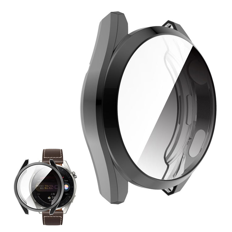Super Fed Huawei Watch 3 Pro Silikone Cover - Sort#serie_1
