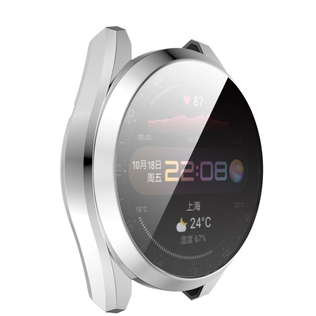 Super Fed Huawei Watch 3 Pro Silikone Cover - Sølv#serie_3