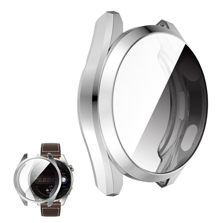 Super Fed Huawei Watch 3 Pro Silikone Cover - Sølv#serie_3