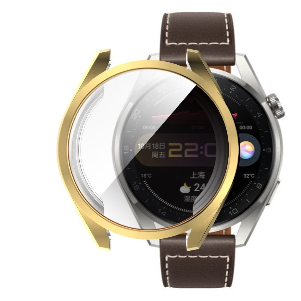 Super Fed Huawei Watch 3 Pro Silikone Cover - Guld#serie_6