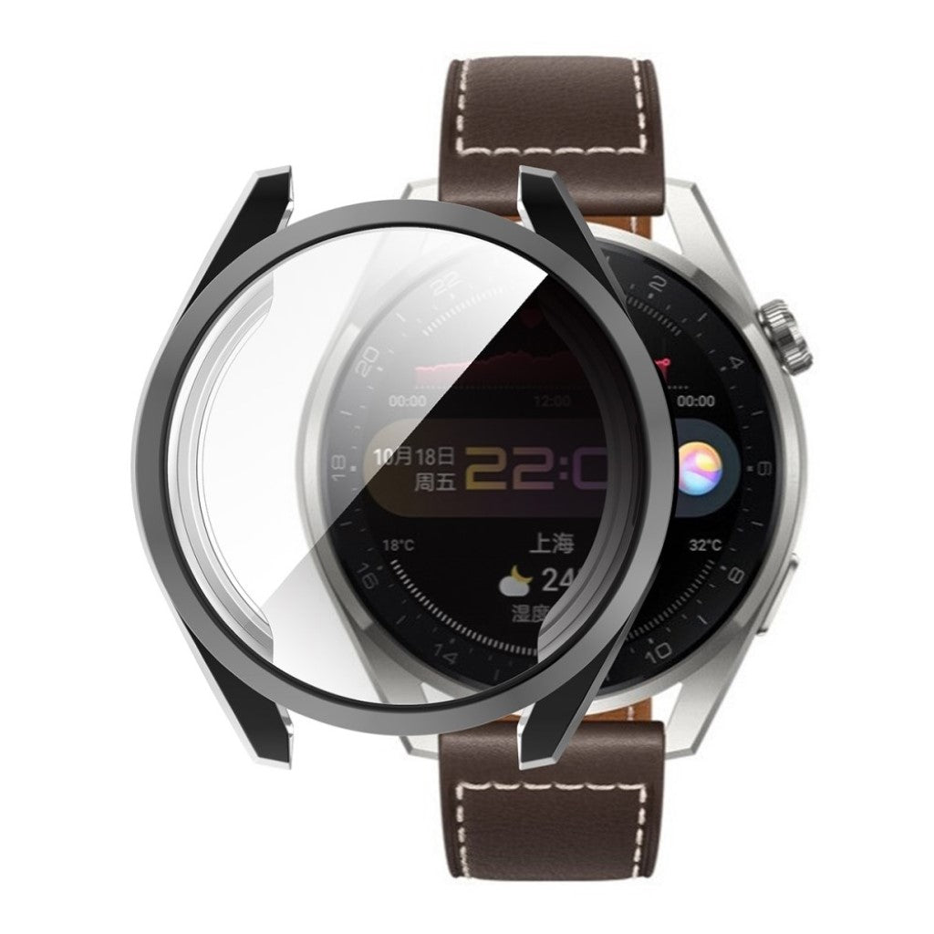 Fed Huawei Watch 3 Pro Silikone Cover - Sort#serie_1